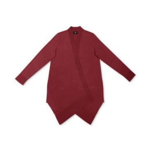 Jm Collection Textured Hem Cascade-Front Cardigan - Picture 1 of 1